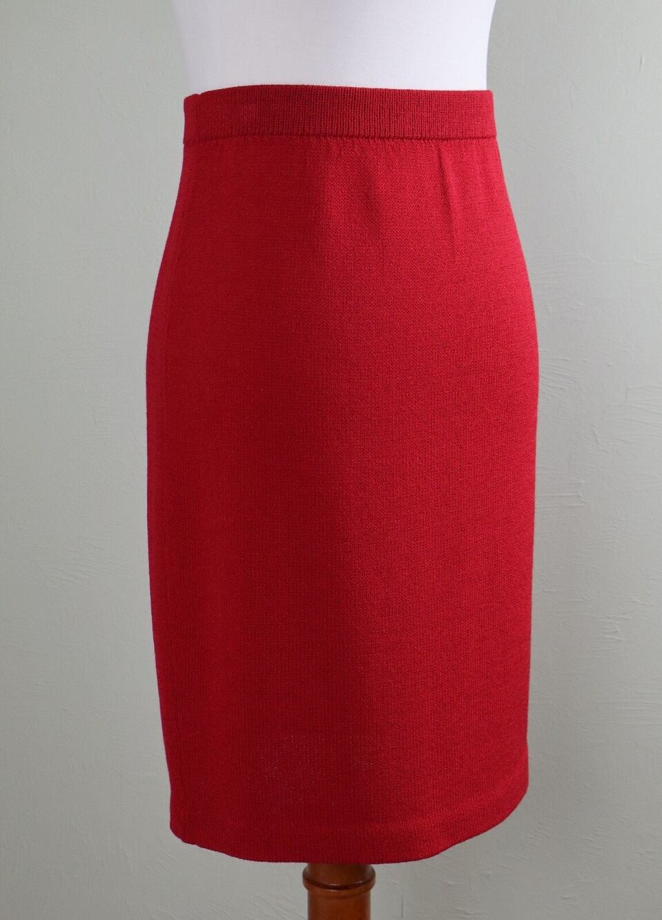 ST. JOHN COLLECTION Marie Gray Pull On Santana Knit Pencil Skirt Size 6